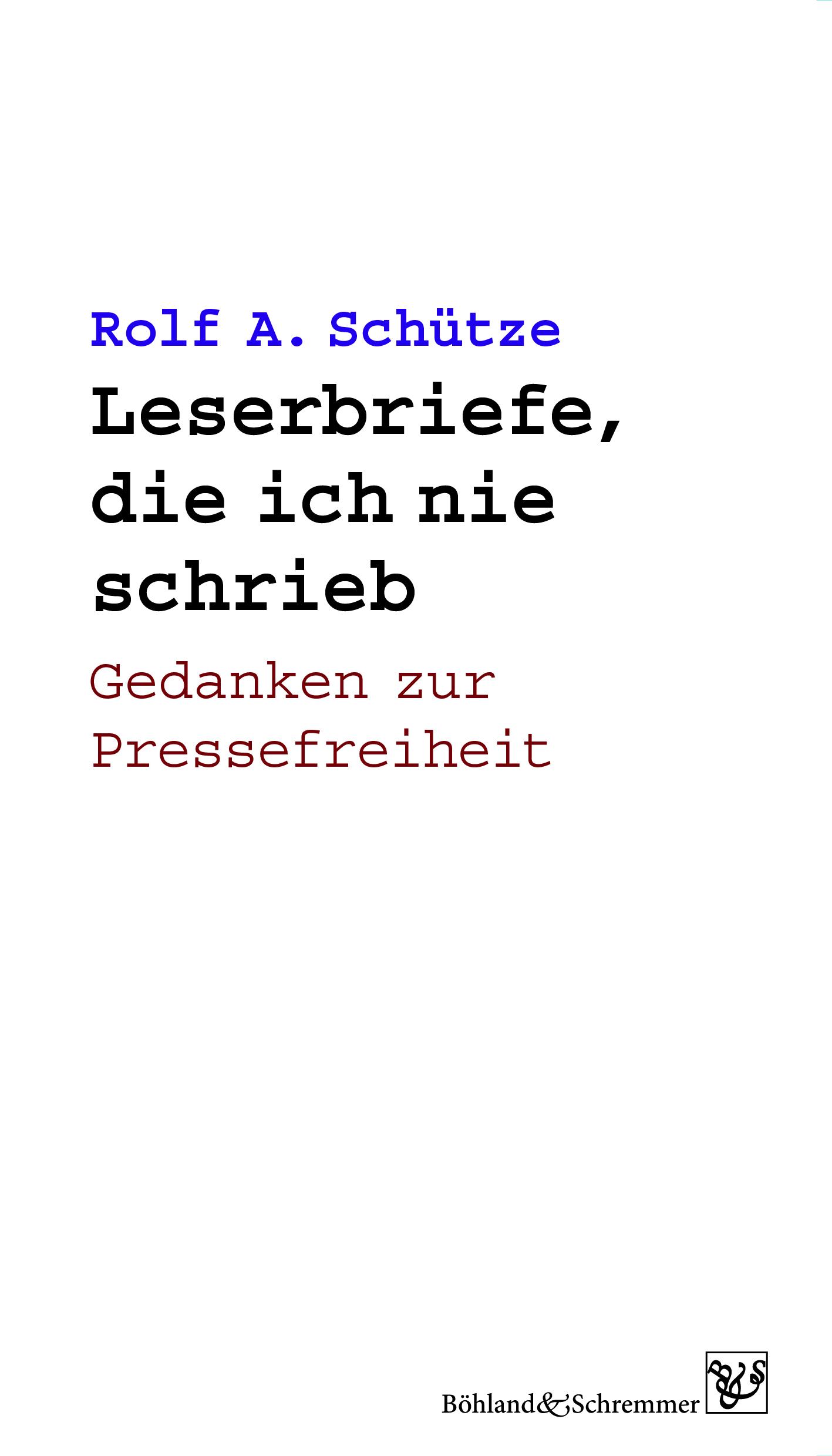 Vorderes Coverbild Leserbriefe, die ich nie schrieb