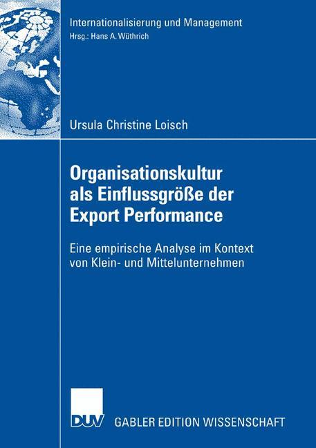 Vorderes Coverbild Organisationskultur als Einflussgröße der Export Performance