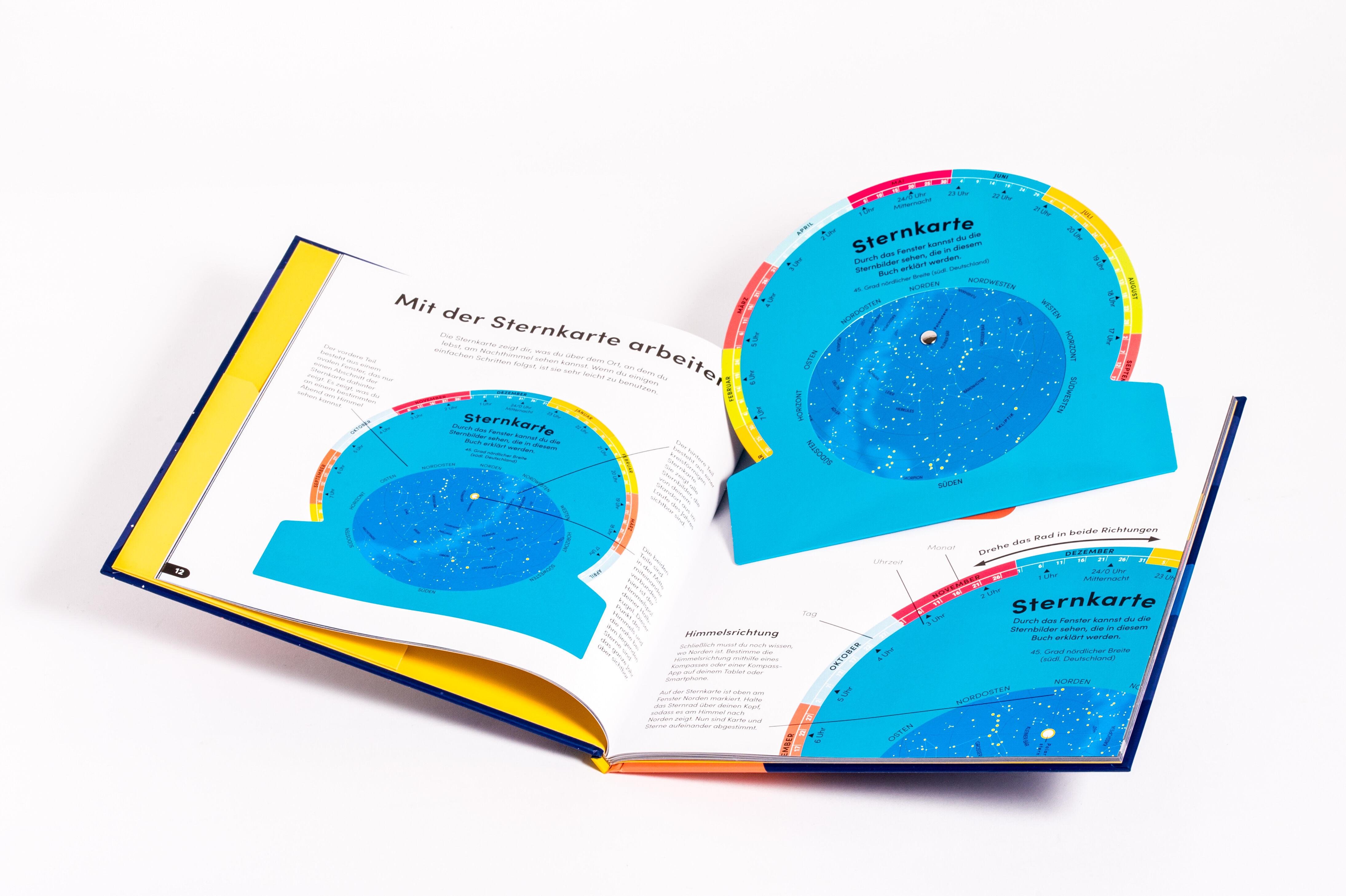 Beispielinhalt (Bild) Entdecke den Nachthimmel! Mit drehbarer Sternkarte. Sternbilder erkennen, Planeten und Galaxien erforschen