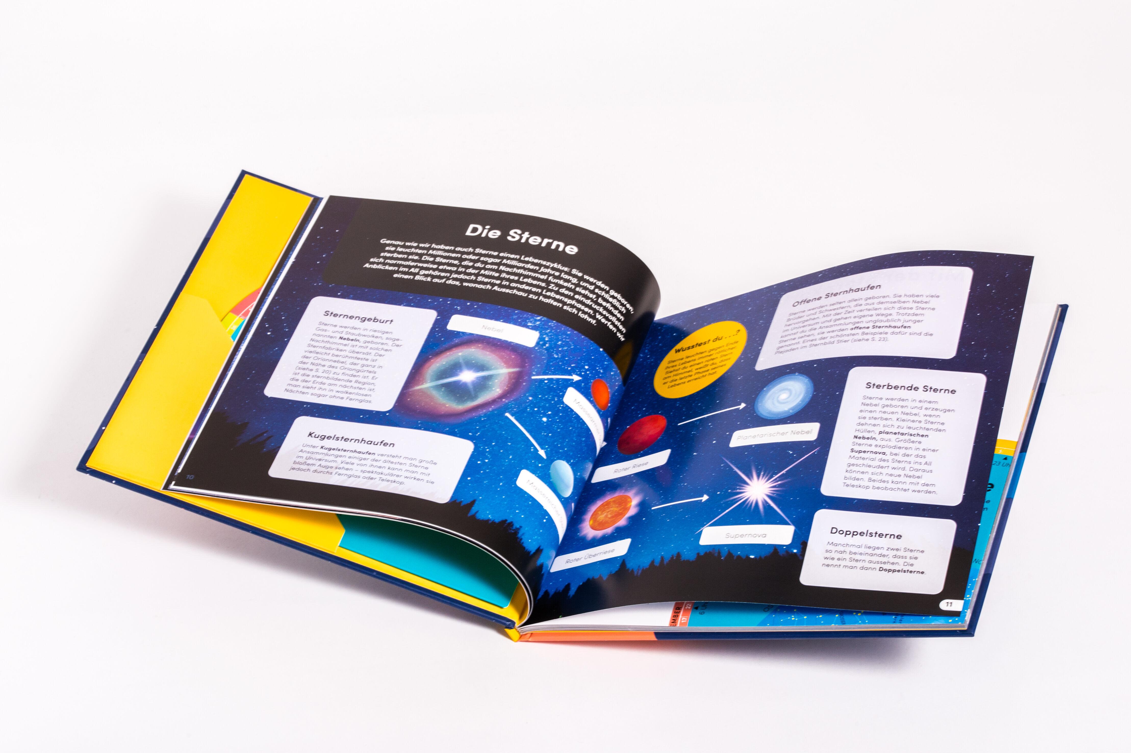 Beispielinhalt (Bild) Entdecke den Nachthimmel! Mit drehbarer Sternkarte. Sternbilder erkennen, Planeten und Galaxien erforschen