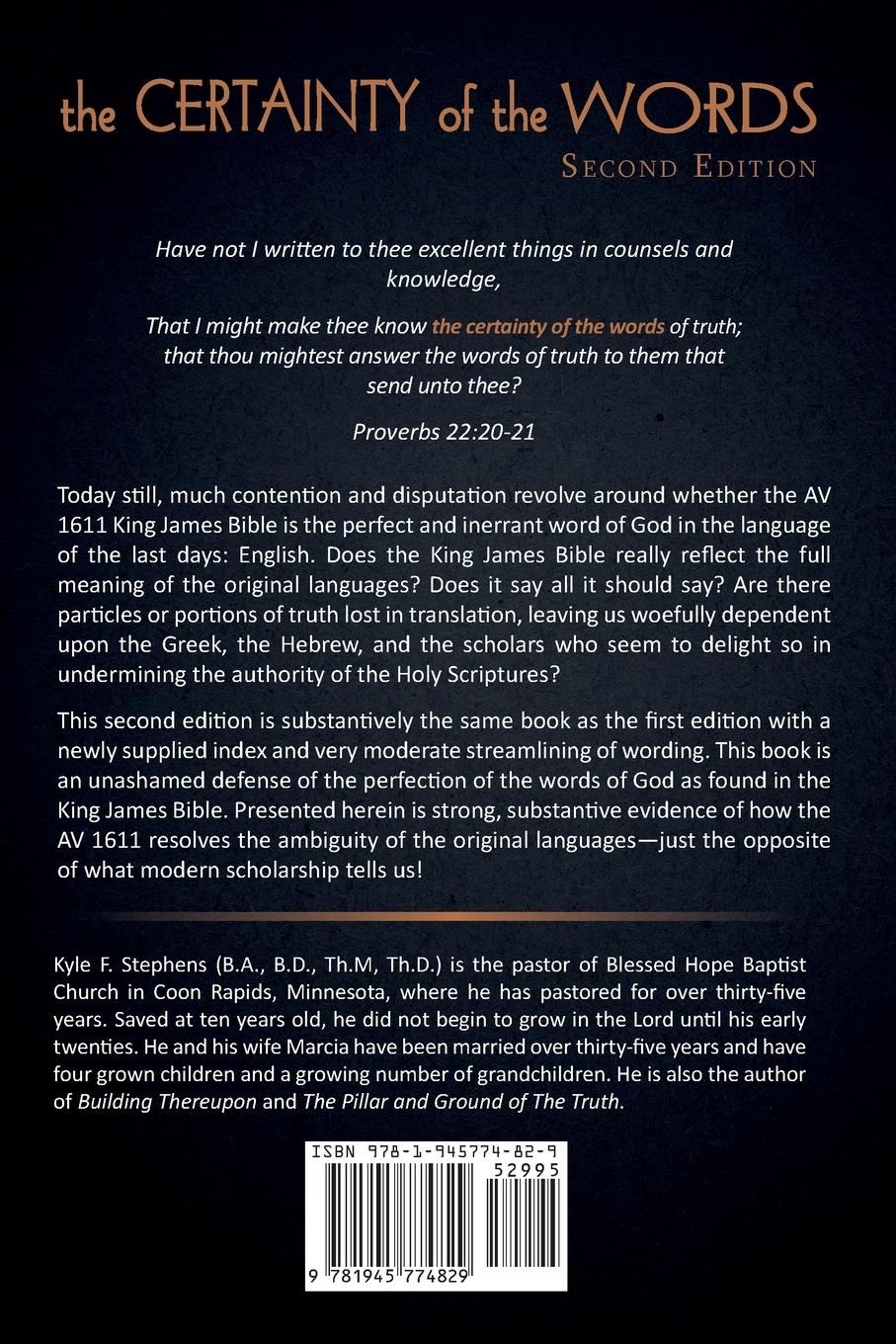 Rückseitencover The Certainty of Words (Second Edition)