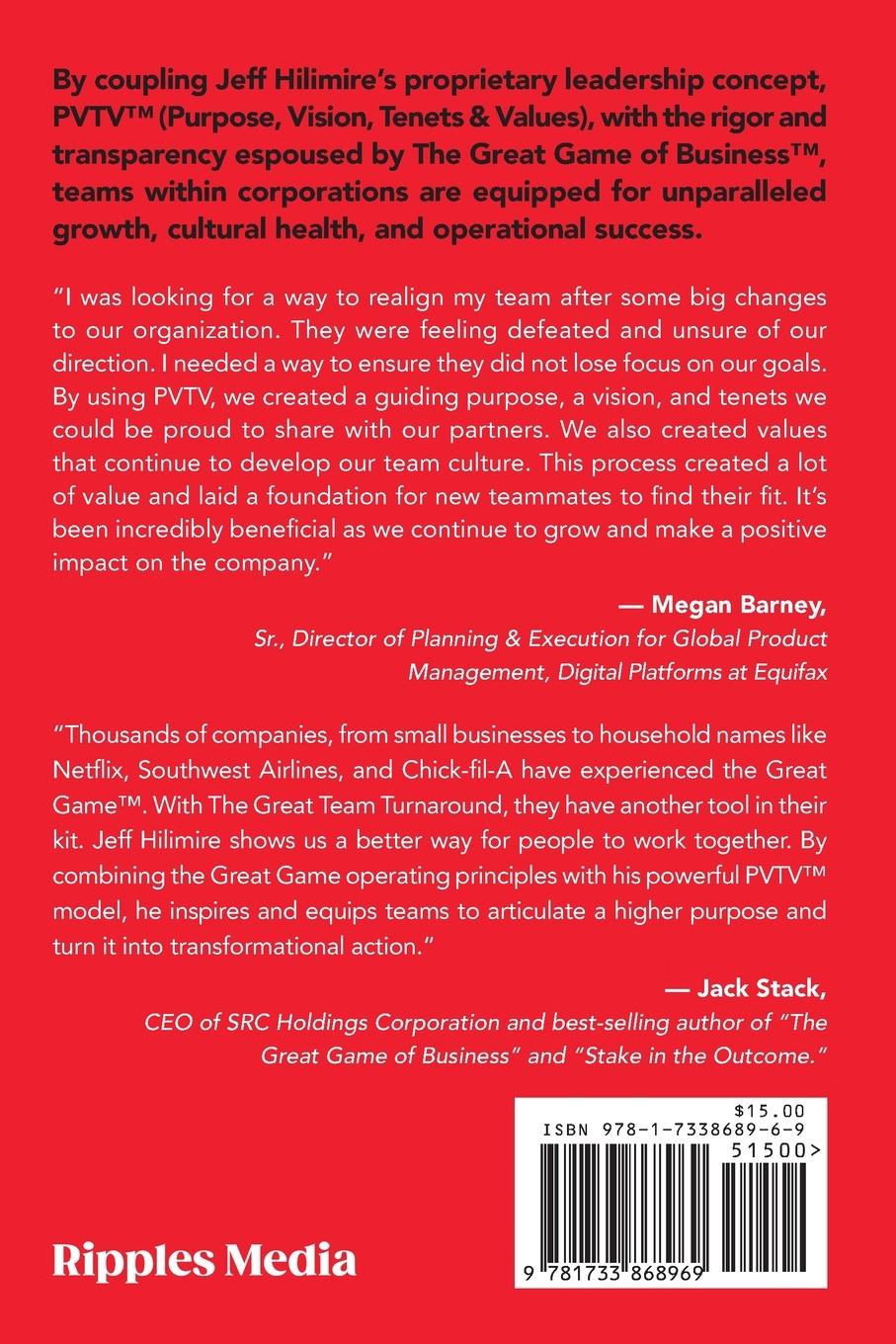 Rückseitencover The Great Team Turnaround (Part of the Turnaround Leadership Series)