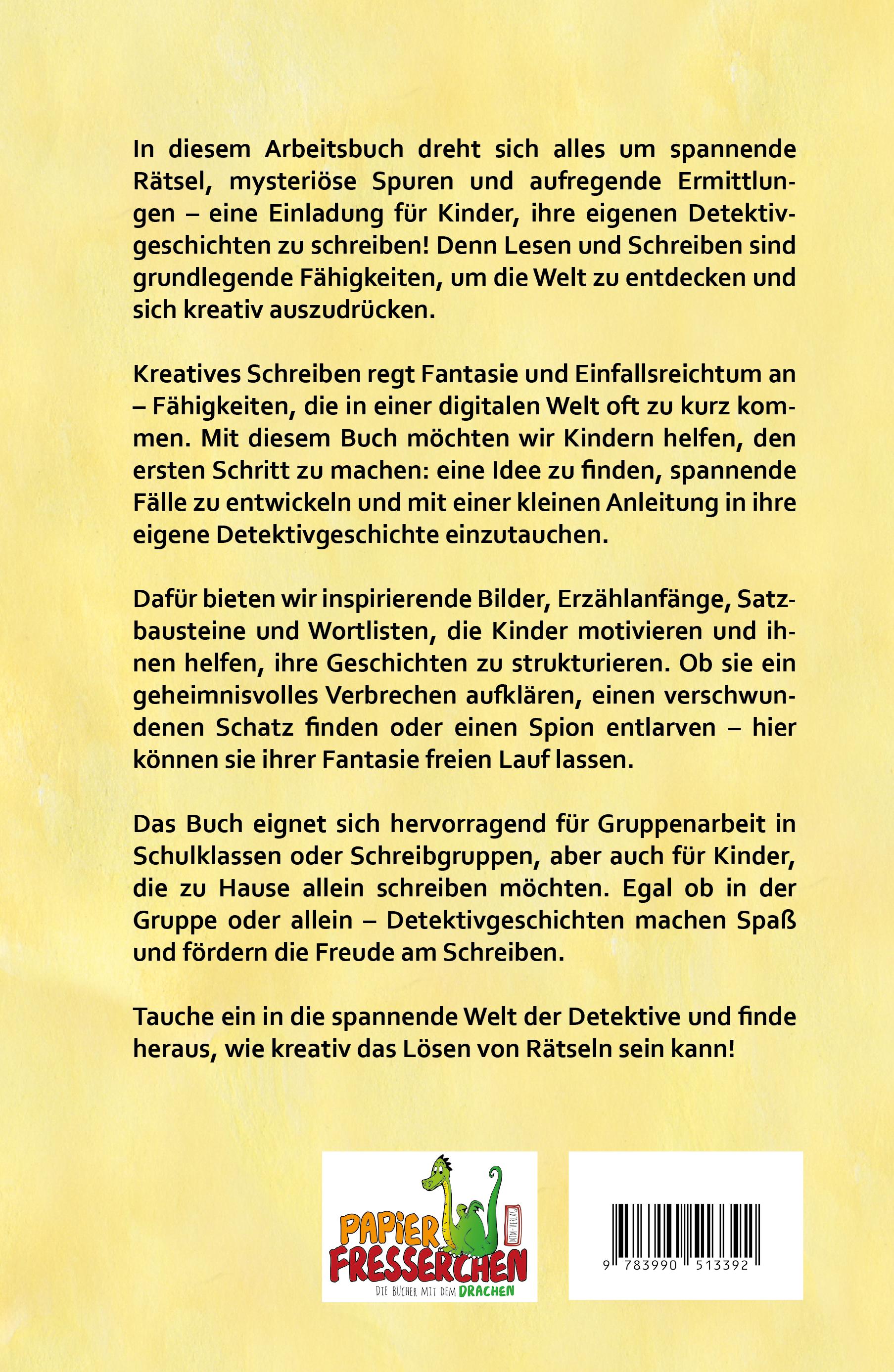 Rückseitencover Kreatives Schreiben für Kinder: Detektivgeschichten