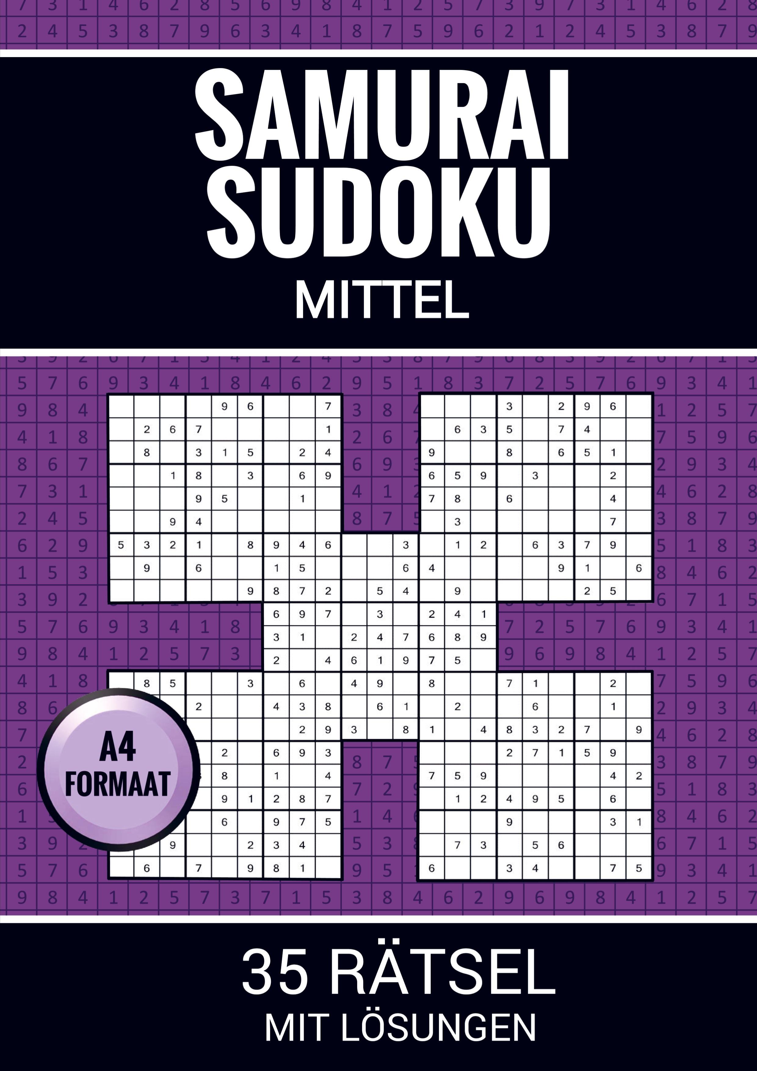 Vorderes Coverbild Samurai Sudoku Mittel - 35 Rätsel mit Lösungen