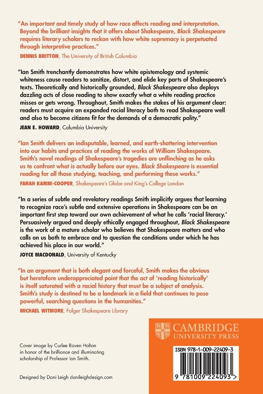 Rückseitencover Black Shakespeare