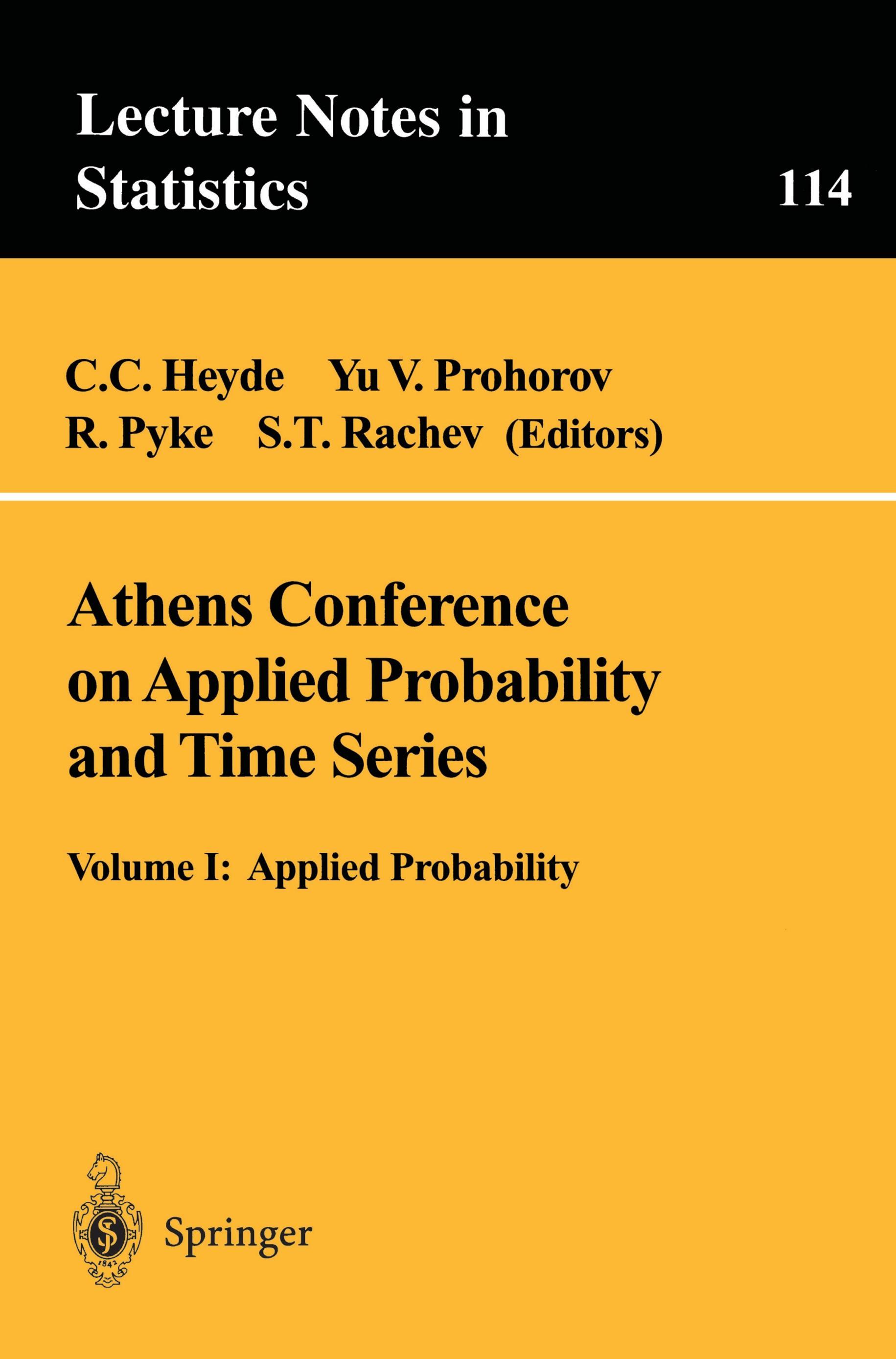 Vorderes Coverbild Athens Conference on Applied Probability and Time Series Analysis