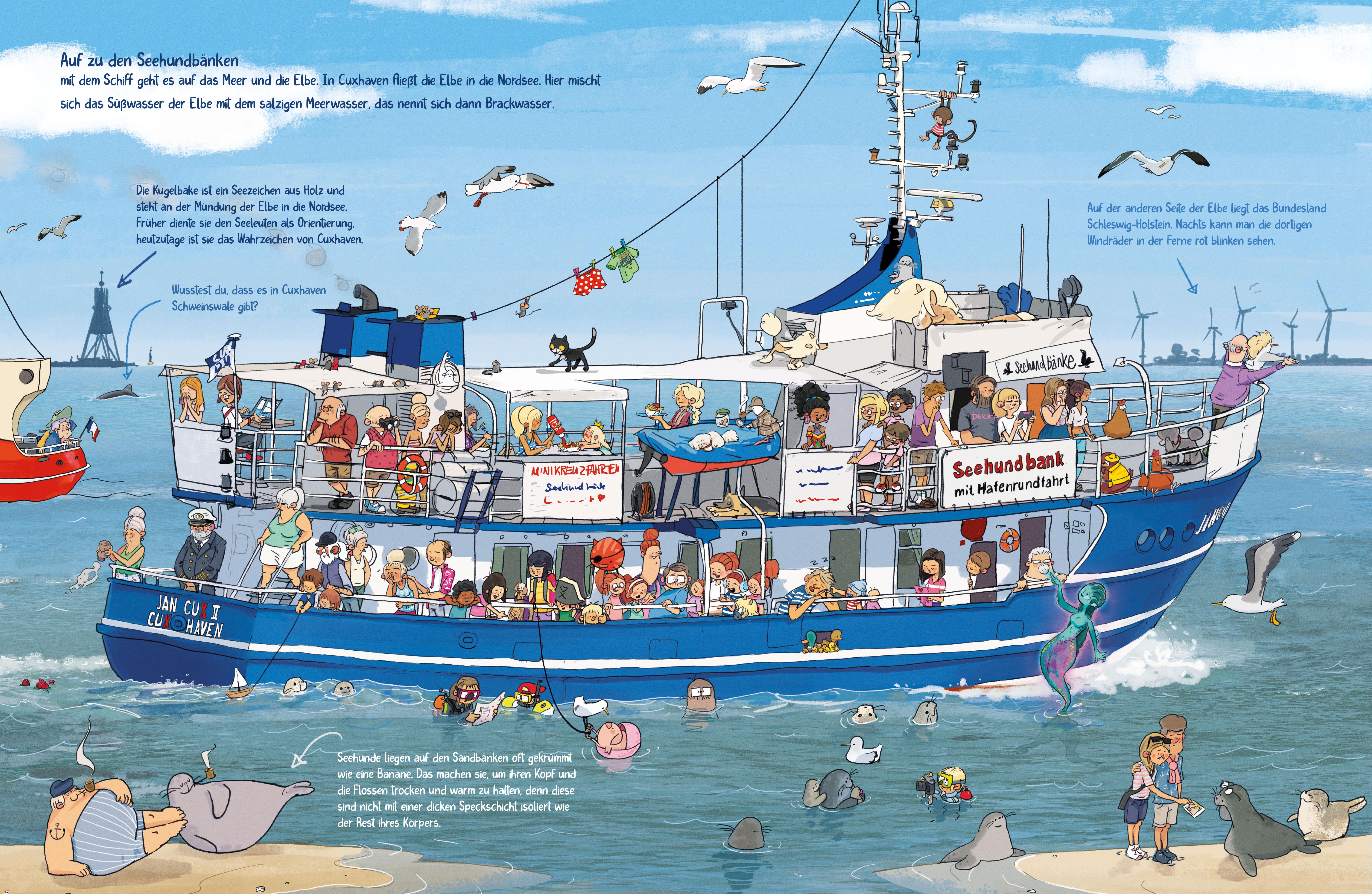 Beispielinhalt (Bild) Das Cuxhaven Wimmelbuch