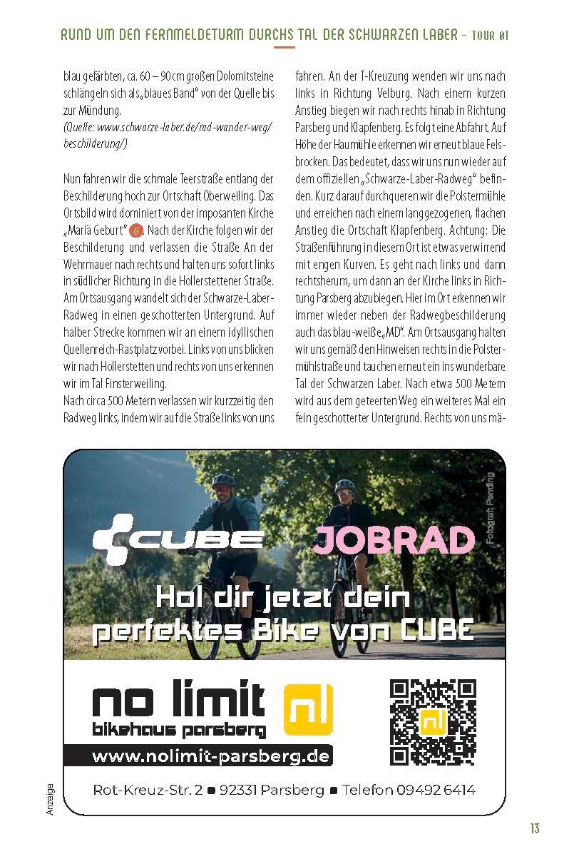 Beispielinhalt (Bild) Genussradeln Bayerischer Jura