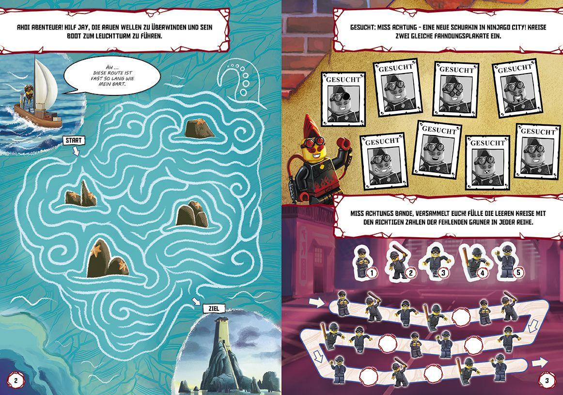 Beispielinhalt (Bild) LEGO® NINJAGO® - Rätselspaß mit dem Drachenjäger