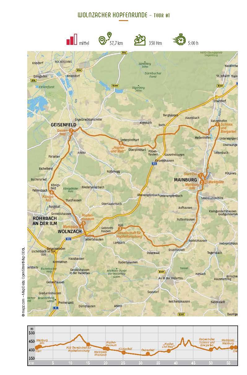 Beispielinhalt (Bild) Genussradeln Bayerisches Donau-Isar-Hügelland