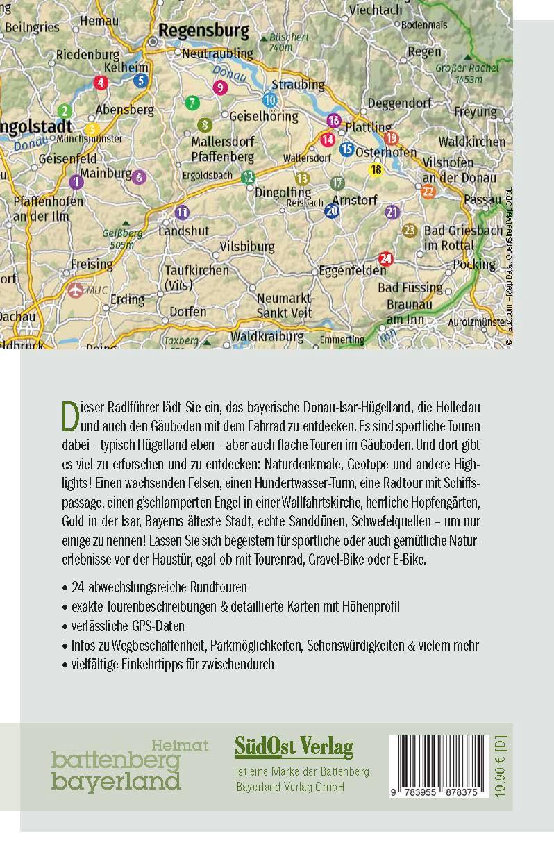 Rückseitencover Genussradeln Bayerisches Donau-Isar-Hügelland