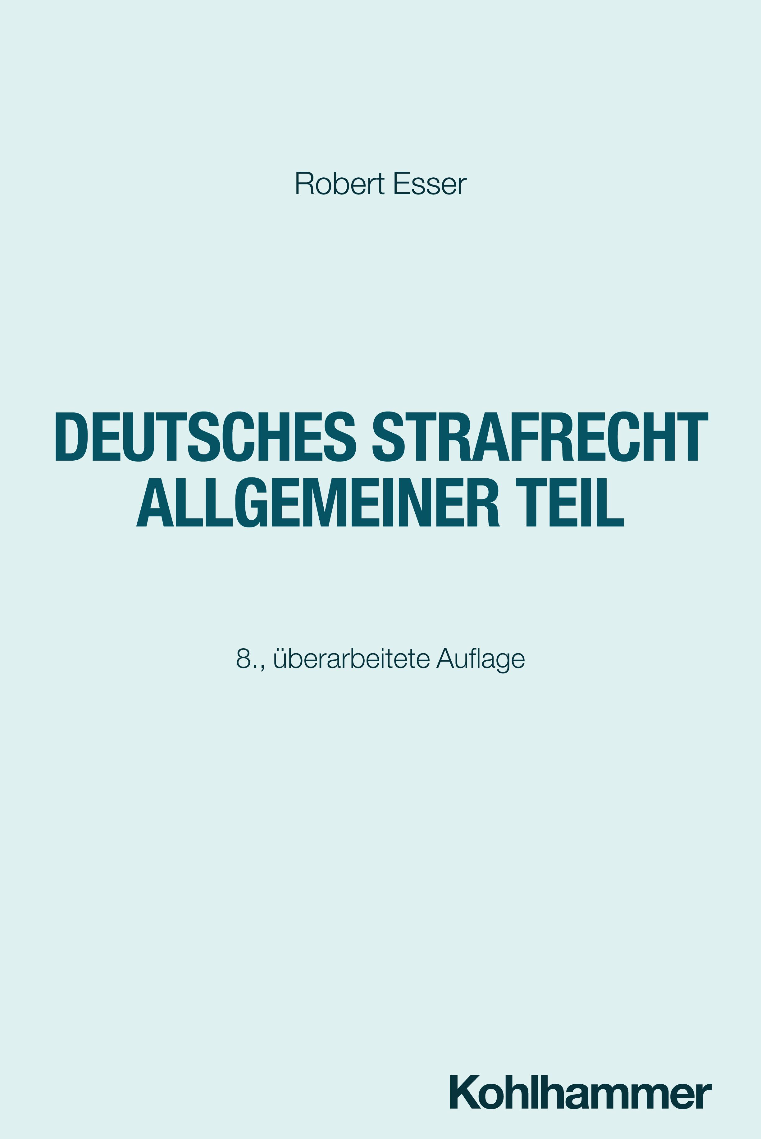 Vorderes Coverbild Deutsches Strafrecht Allgemeiner Teil