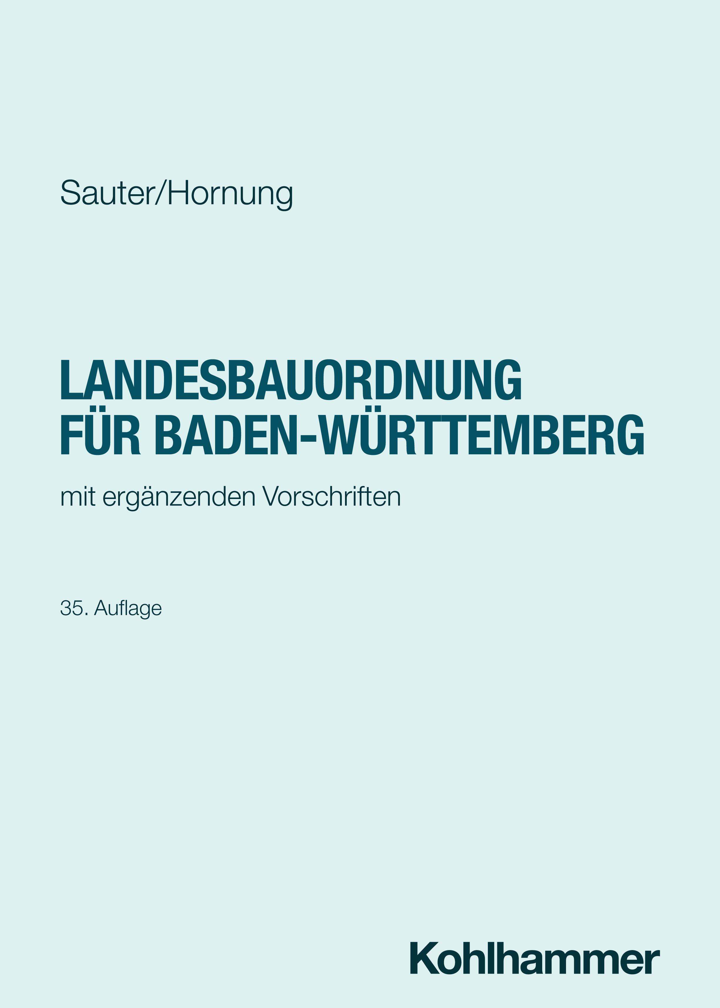 Vorderes Coverbild Landesbauordnung für Baden-Württemberg