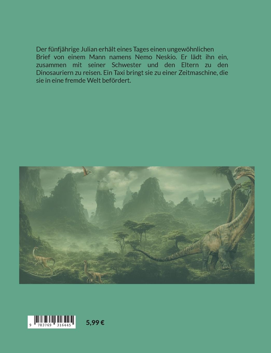 Rückseitencover Julian und der Besuch bei den Dinos
