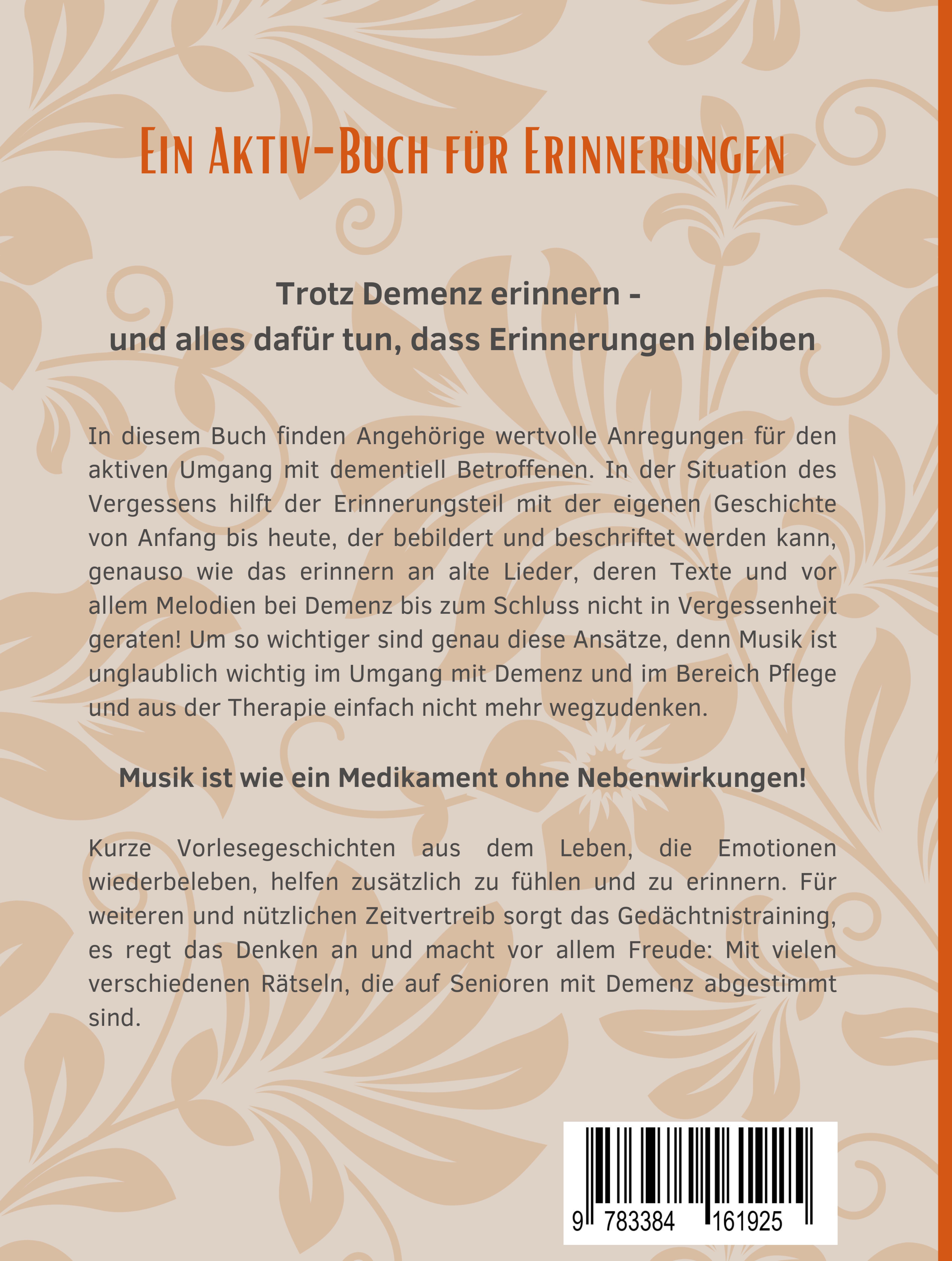 Rückseitencover Das bin ich - und ich erinnere mich