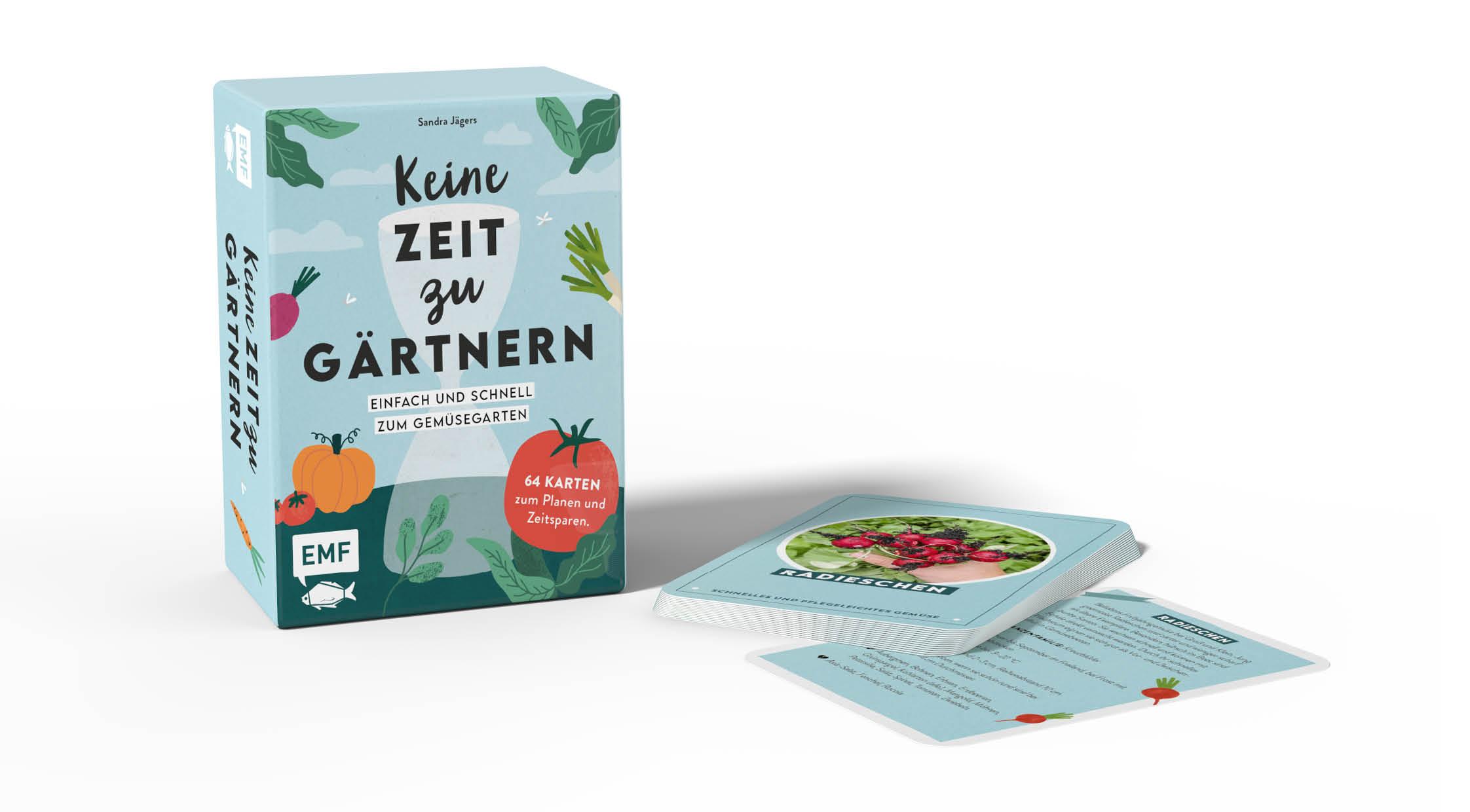 Beispielinhalt (Bild) Kartenset: Keine Zeit zu gärtnern - 64 Karten - Einfach und schnell zum Gemüsegarten
