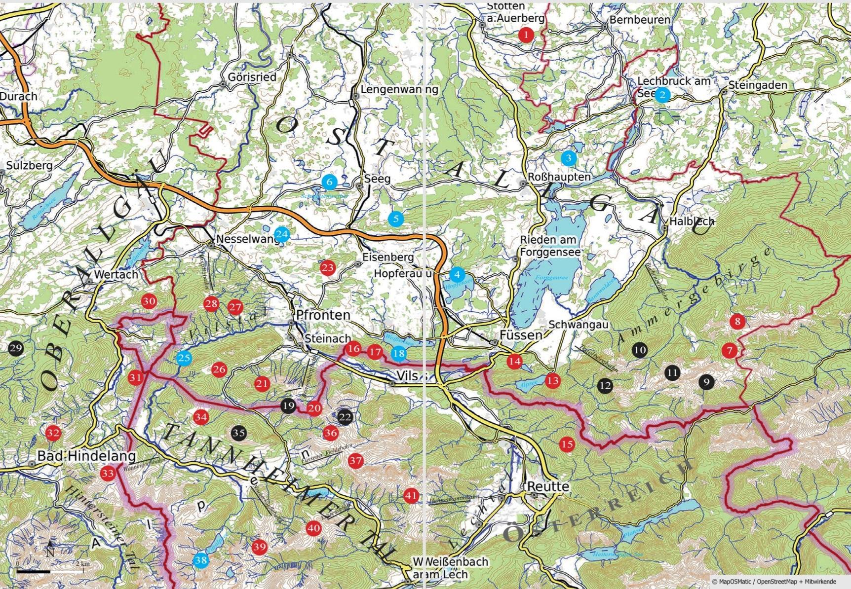 Beispielinhalt (Bild) Lieblings-Wanderungen Ostallgäu