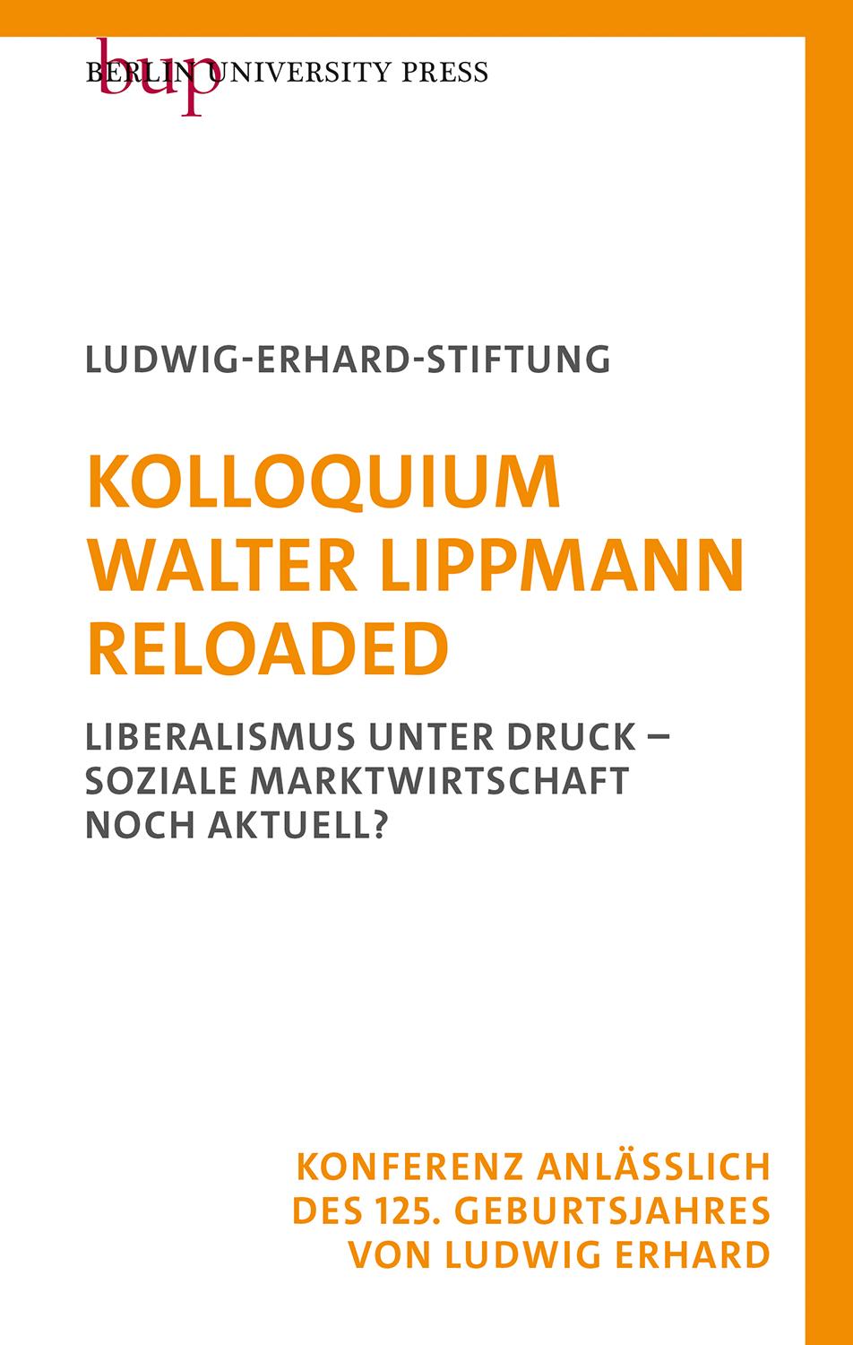 Vorderes Coverbild Kolloquium Walter Lippmann Reloaded