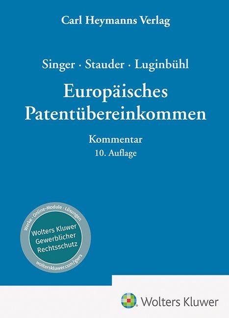 Vorderes Coverbild Europäisches Patentübereinkommen (EPÜ) - Kommentar