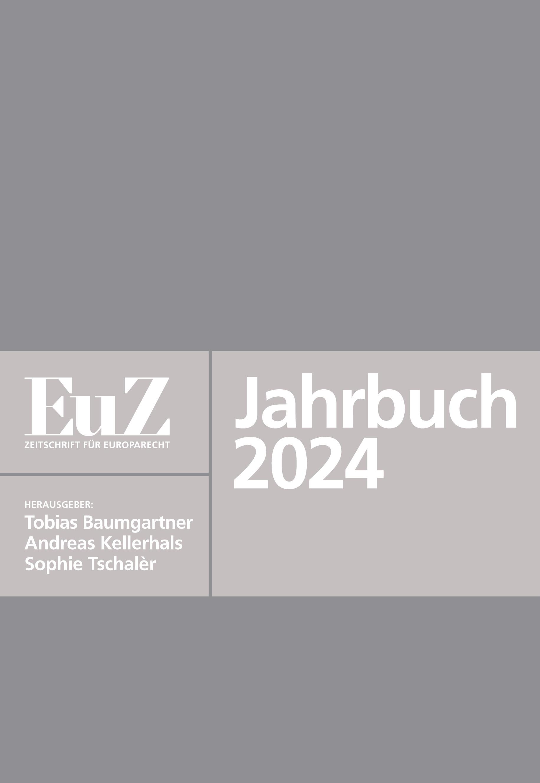 Vorderes Coverbild EuZ - Zeitschrift für Europarecht - Jahrbuch 2024
