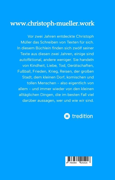 Rückseitencover Fingerübungen - kleine, schnelle Texte für zwischendurch, nachdenklich oder für ein kurzes Lachen
