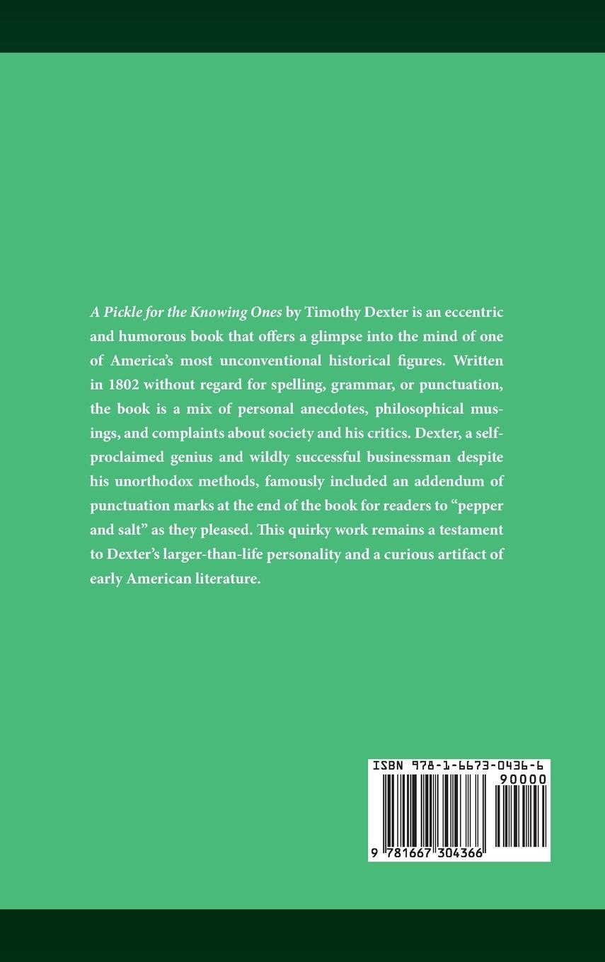 Rückseitencover A Pickle for the Knowing Ones