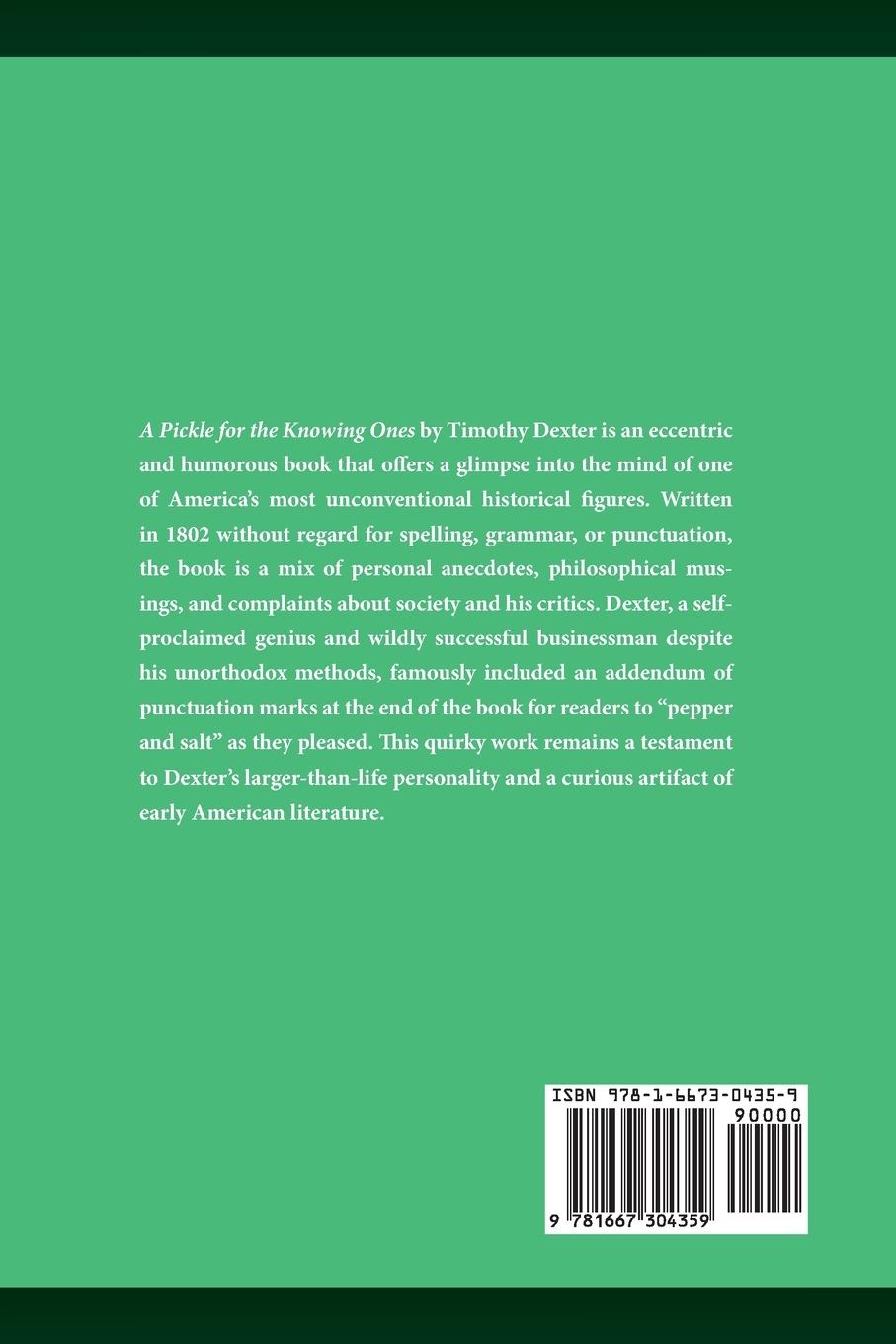 Rückseitencover A Pickle for the Knowing Ones