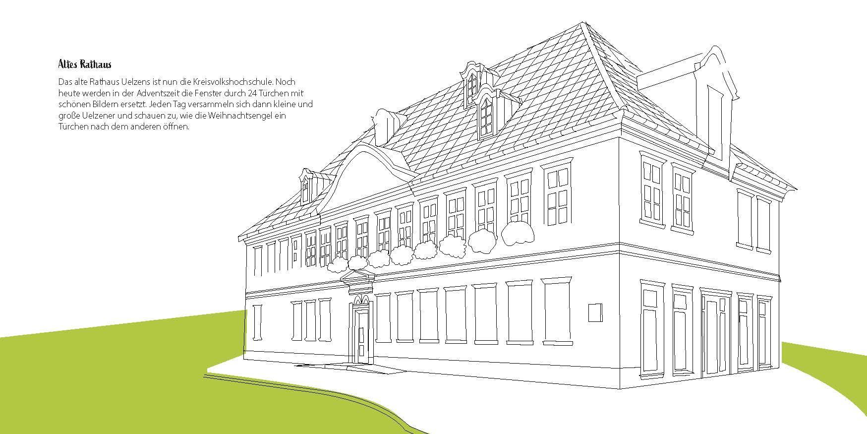 Beispielinhalt (Bild) Uelzen zum Ausmalen