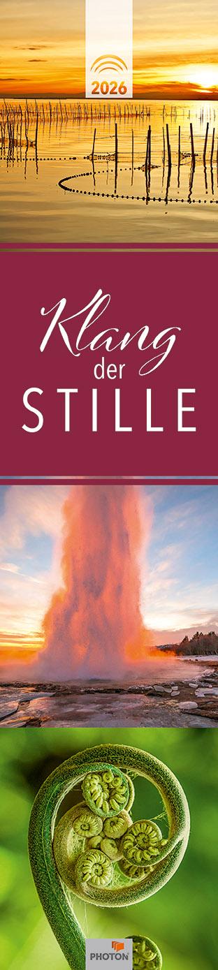 Vorderes Coverbild KLANG DER STILLE Streifenkalender 2026