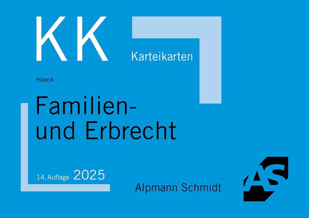Vorderes Coverbild Karteikarten Familien- und Erbrecht