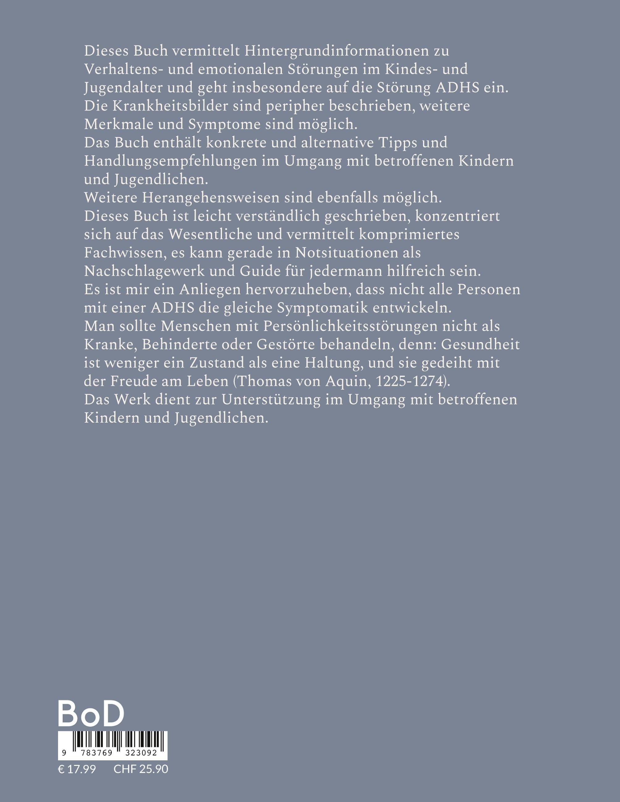 Rückseitencover ADHS