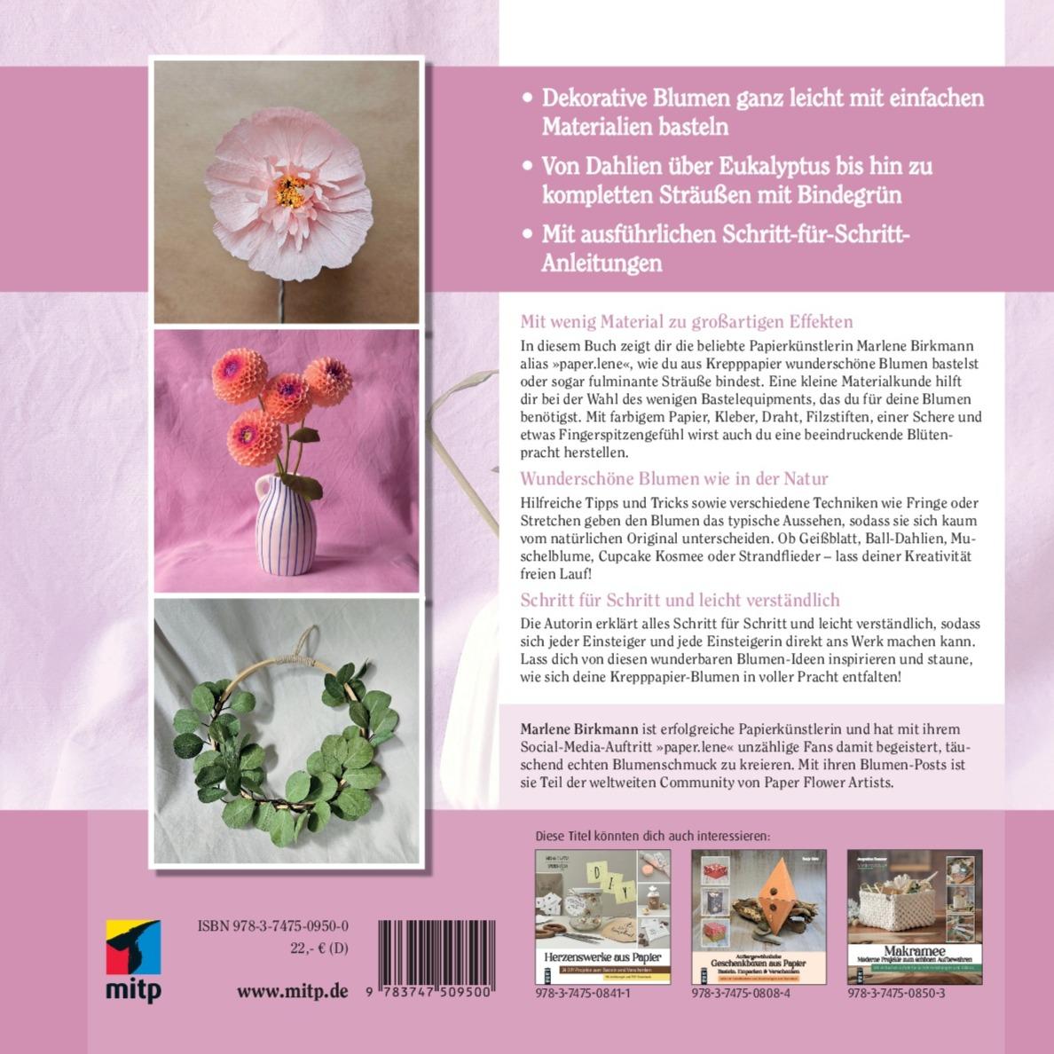 Rückseitencover Papierblumen aus Krepppapier basteln