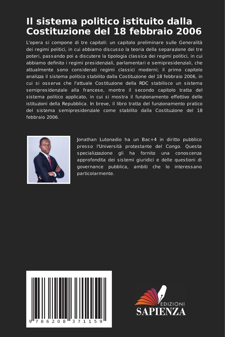 Rückseitencover Il sistema politico istituito dalla Costituzione del 18 febbraio 2006