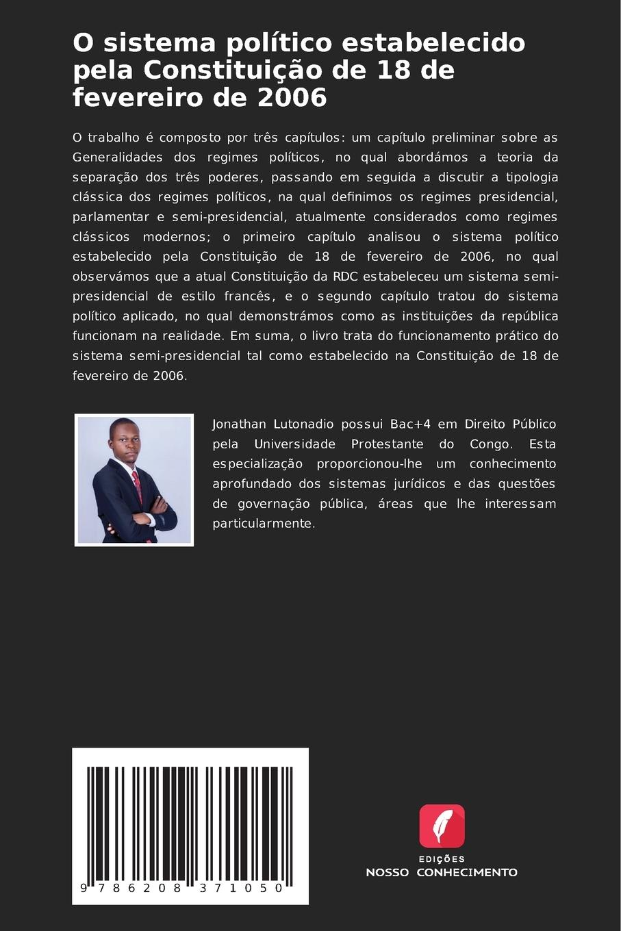 Rückseitencover O sistema político estabelecido pela Constituição de 18 de fevereiro de 2006