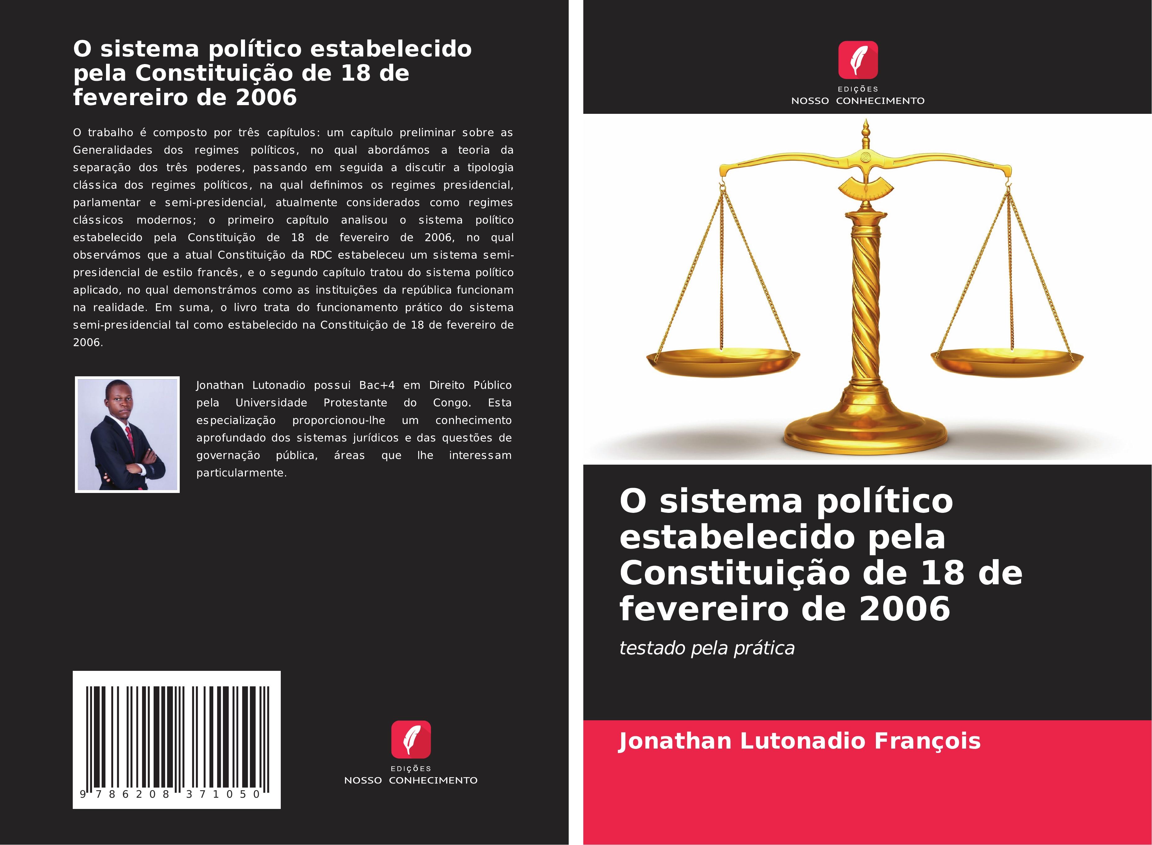 Vorderes Coverbild O sistema político estabelecido pela Constituição de 18 de fevereiro de 2006
