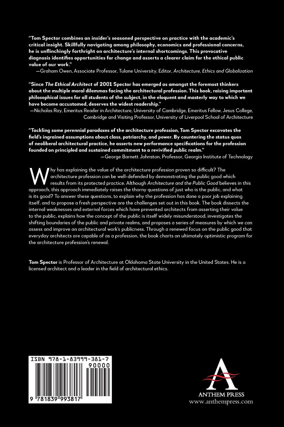 Rückseitencover Architecture and the Public Good