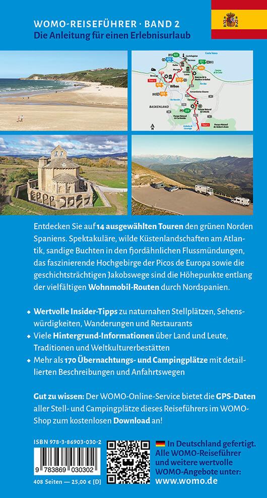 Rückseitencover Entdeckertouren mit dem Wohnmobil Nordspanien