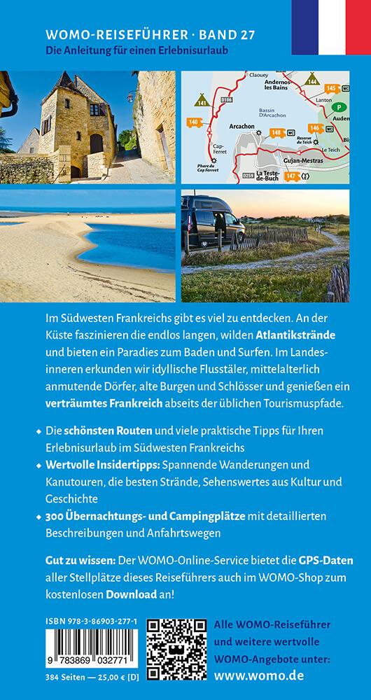 Rückseitencover Entdeckertouren mit dem Wohnmobil Südwestfrankreich