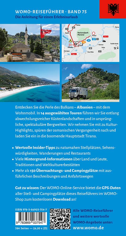 Rückseitencover Entdeckertouren mit dem Wohnmobil Albanien