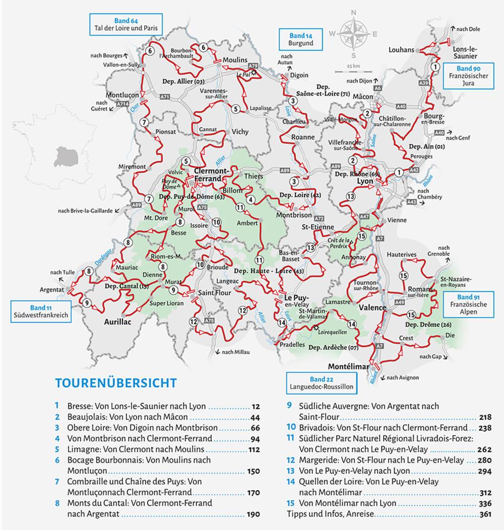 Beispielinhalt (Bild) Entdeckertouren mit dem Wohnmobil Auvergne, Bresse, Beaujolais, Lyon