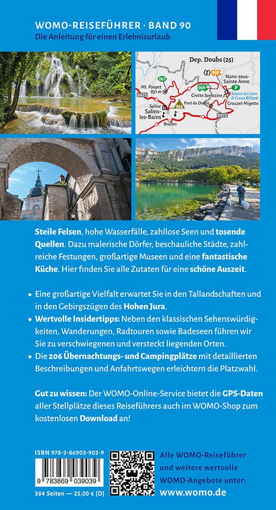 Rückseitencover Entdeckertouren mit dem Wohnmobil Französischer Jura