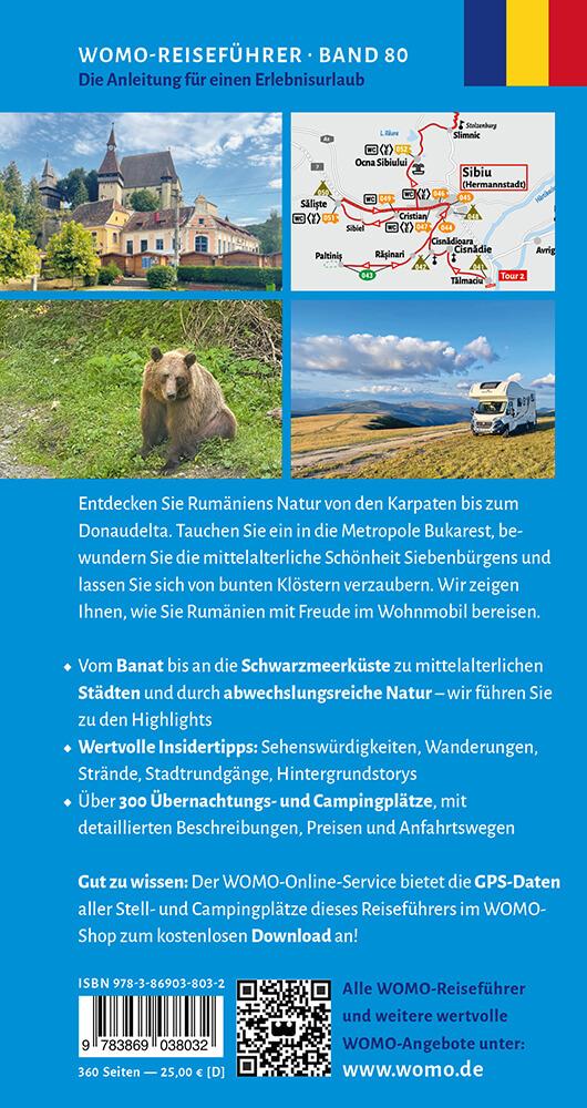 Rückseitencover Entdeckertouren mit dem Wohnmobil Rumänien