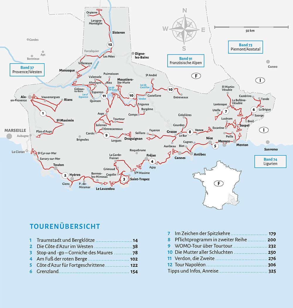 Beispielinhalt (Bild) Entdeckertouren mit dem Wohnmobil Provence Cote d' Azur Der Osten