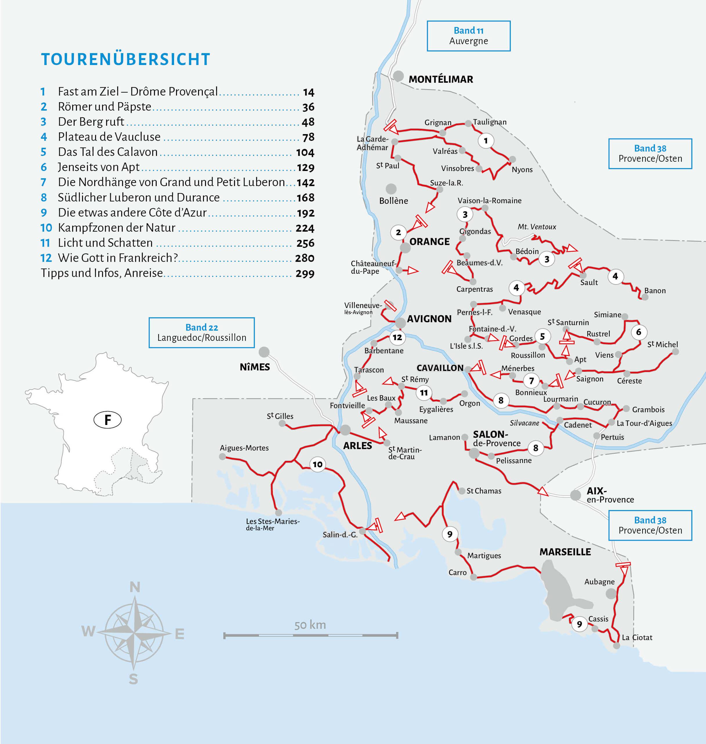 Beispielinhalt (Bild) Entdeckertouren mit dem Wohnmobil Provence Cote d'Azur Der Westen