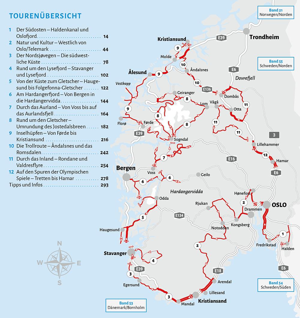 Beispielinhalt (Bild) Entdeckertouren mit dem Wohnmobil Norwegen Der Süden