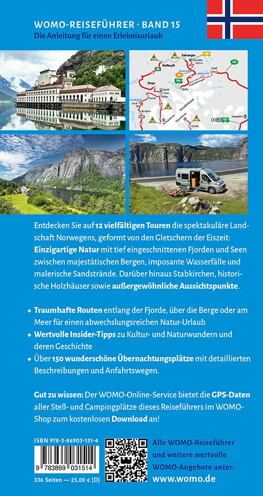 Rückseitencover Entdeckertouren mit dem Wohnmobil Norwegen Der Süden