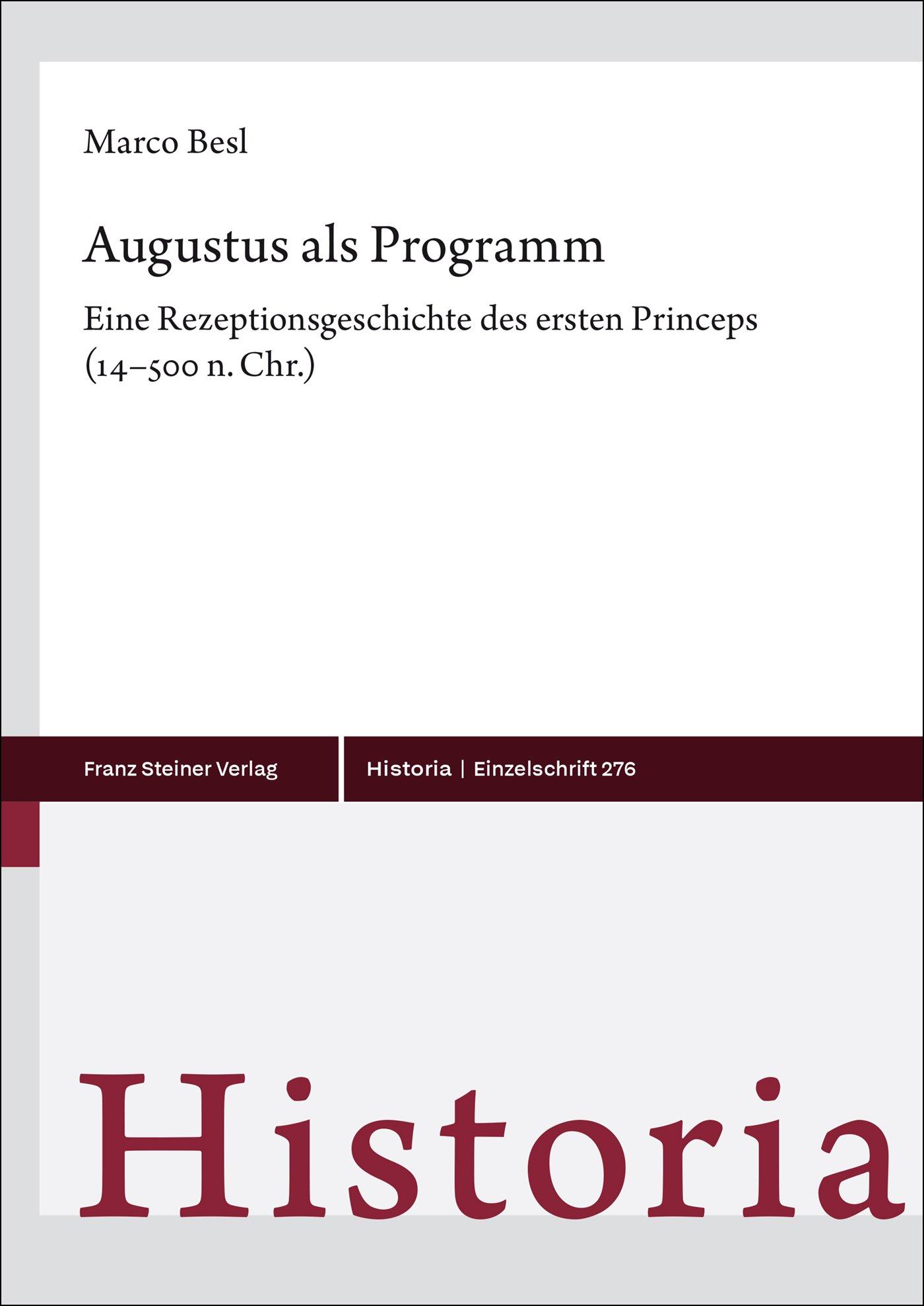 Vorderes Coverbild Augustus als Programm