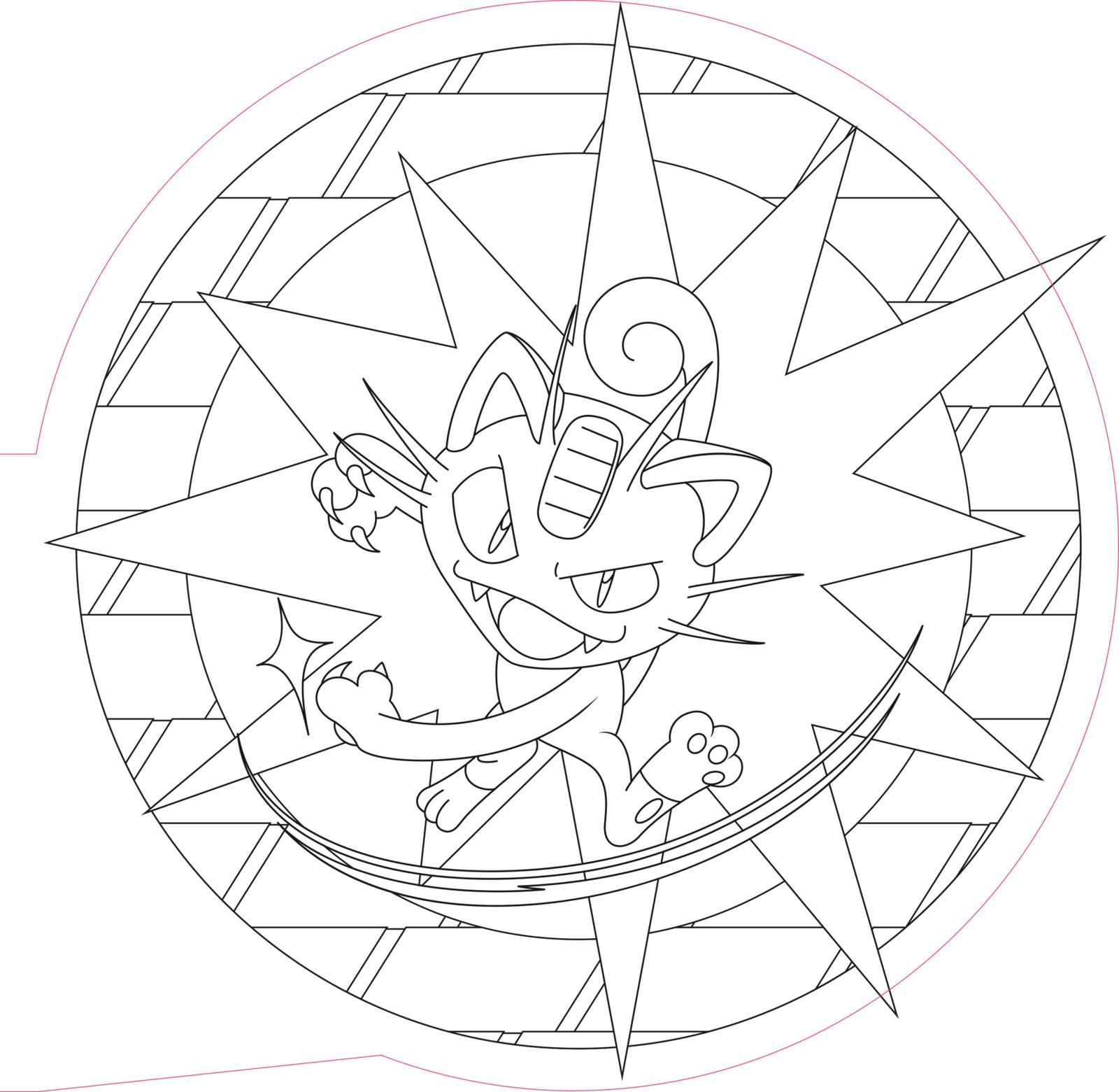 Beispielinhalt (Bild) Pokémon Activity-Buch: Mandala-Malspaß