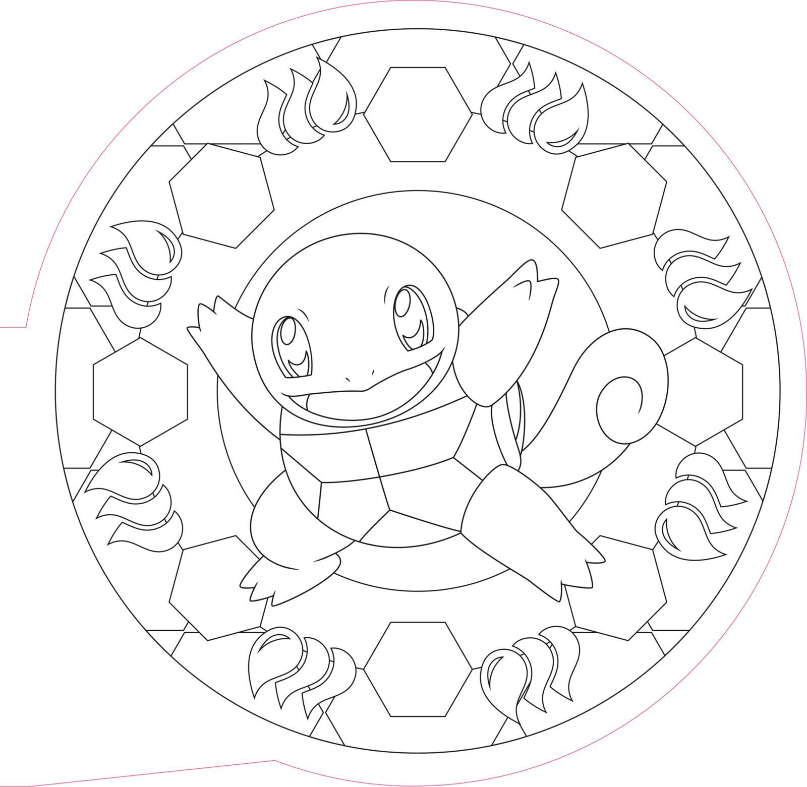 Beispielinhalt (Bild) Pokémon Activity-Buch: Mandala-Malspaß