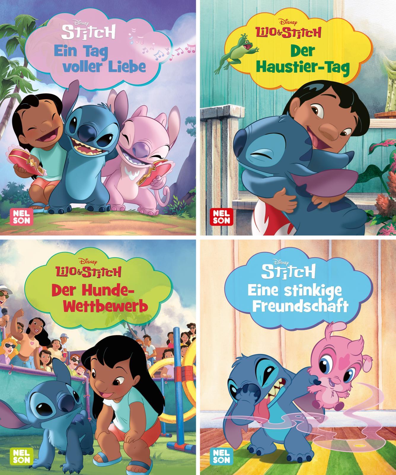 Vorderes Coverbild Nelson Mini-Bücher: 4er Disney Lilo & Stitch 1-4